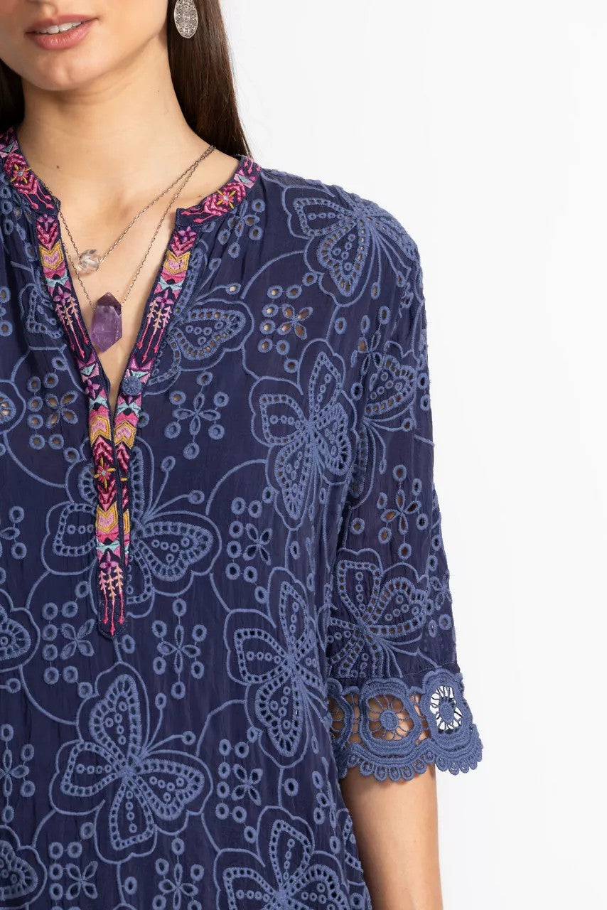 Johnny Was MALFI MANDARIN COLLAR DRESS