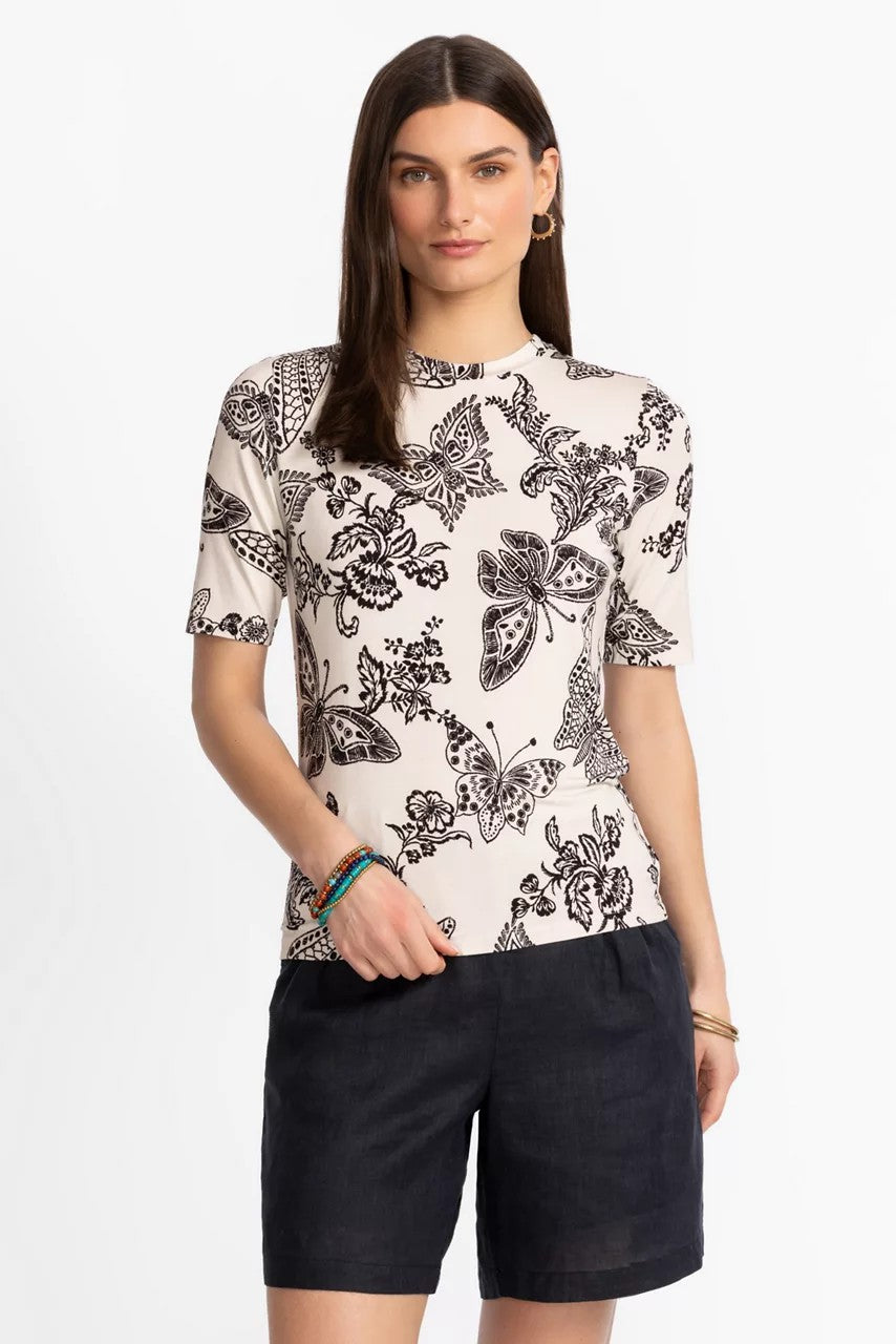 Johnny Was THE JANIE FAVORITE FITTED ELBOW SLEEVE TEE