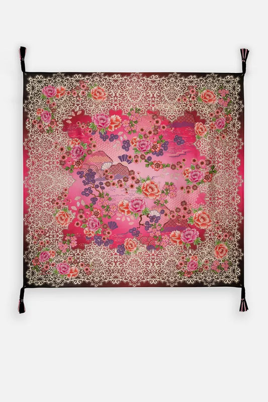 Johnny Was PINK LACE SCARF