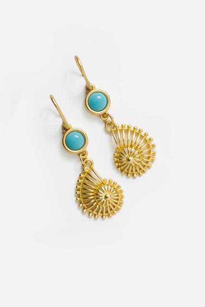Johnny Was SEASCAPE SHELL DROP EARRINGS