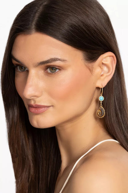 Johnny Was SEASCAPE SHELL DROP EARRINGS