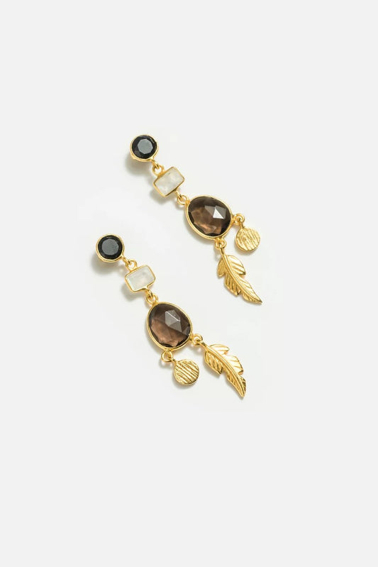 Johnny Was WINTER LEAVES DANGLE EARRINGS