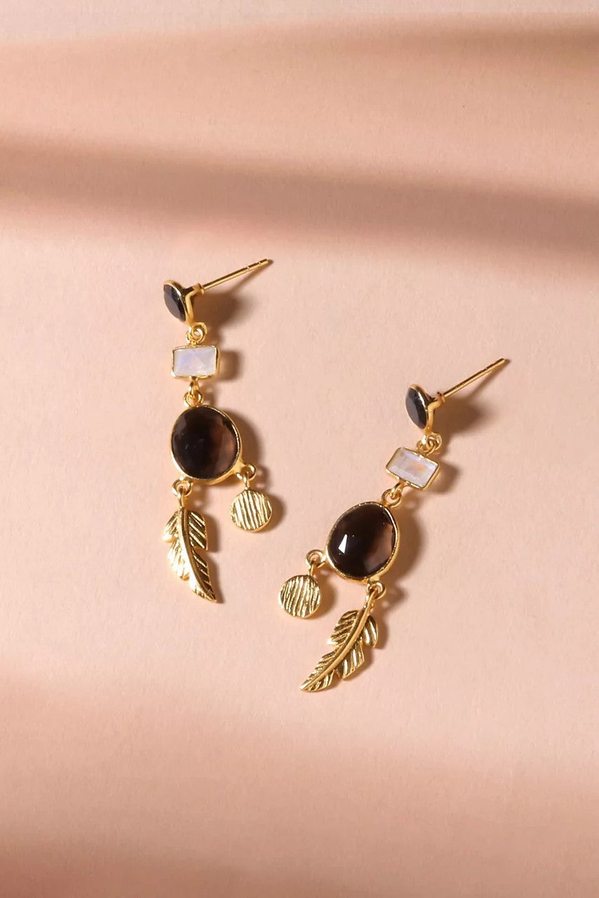 Johnny Was WINTER LEAVES DANGLE EARRINGS