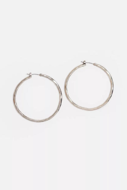Johnny Was HAMMERED METAL HOOP EARRING