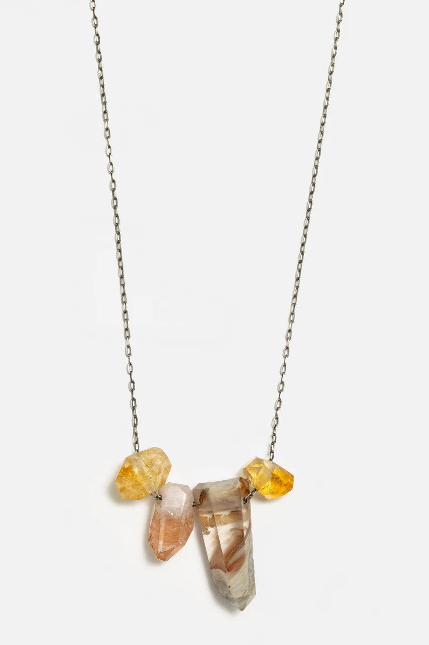 Johnny Was Joseph Brooks Quartz And Citrine Necklace