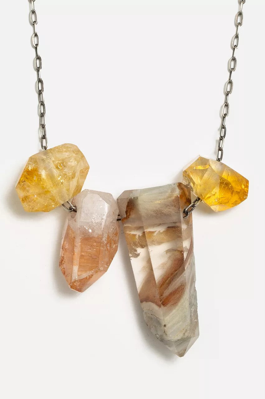 Johnny Was Joseph Brooks Quartz And Citrine Necklace