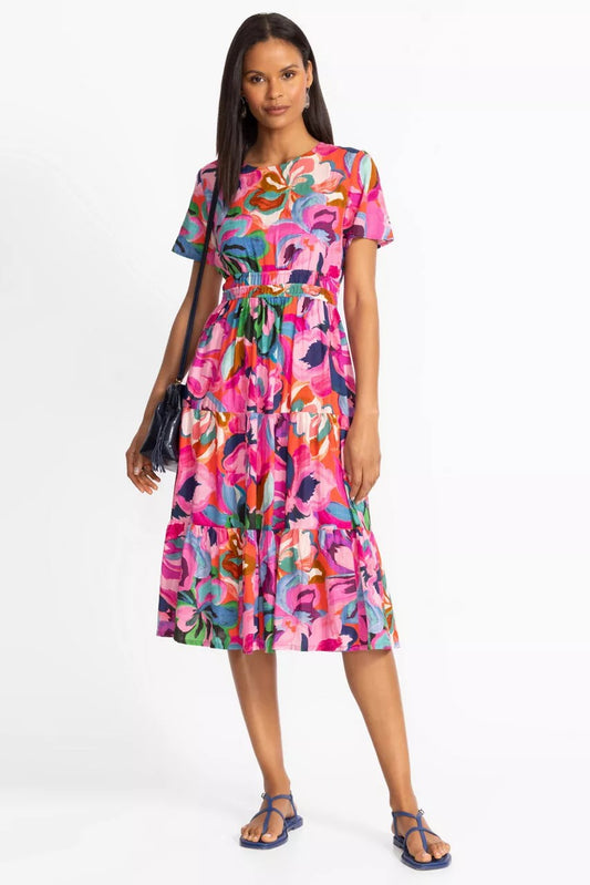 Johnny Was SMOCKED TIER DRESS