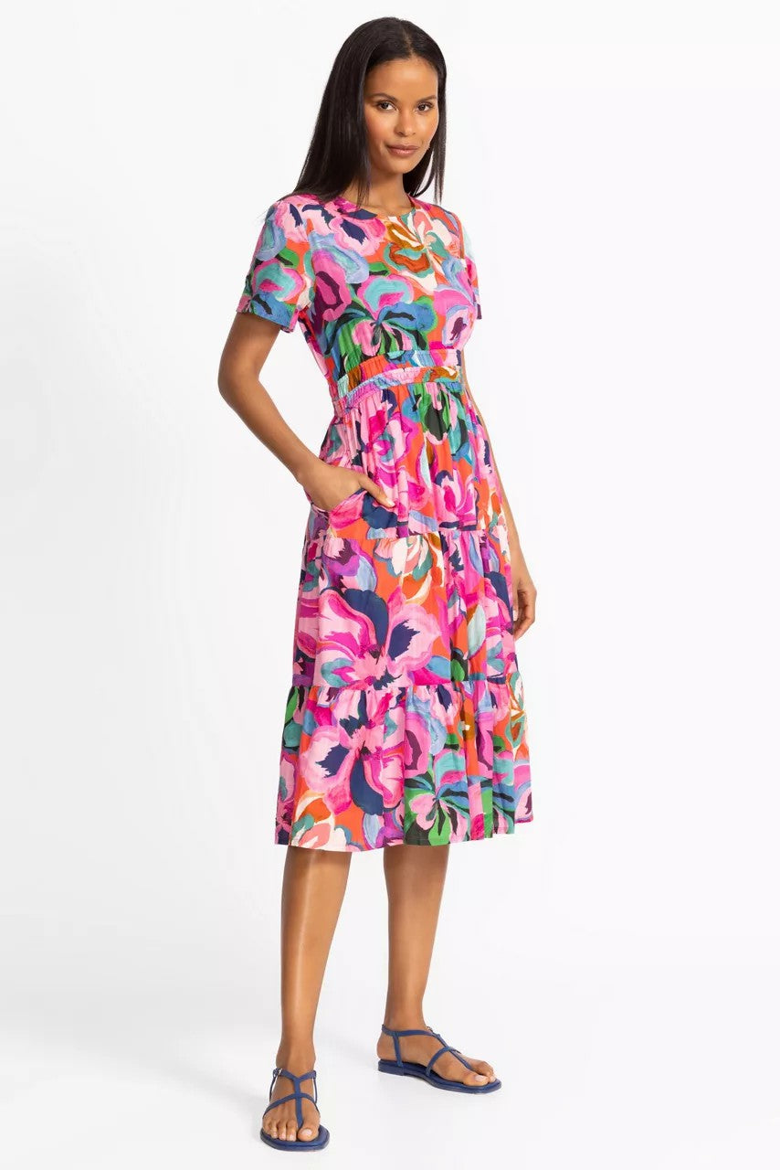 Johnny Was SMOCKED TIER DRESS