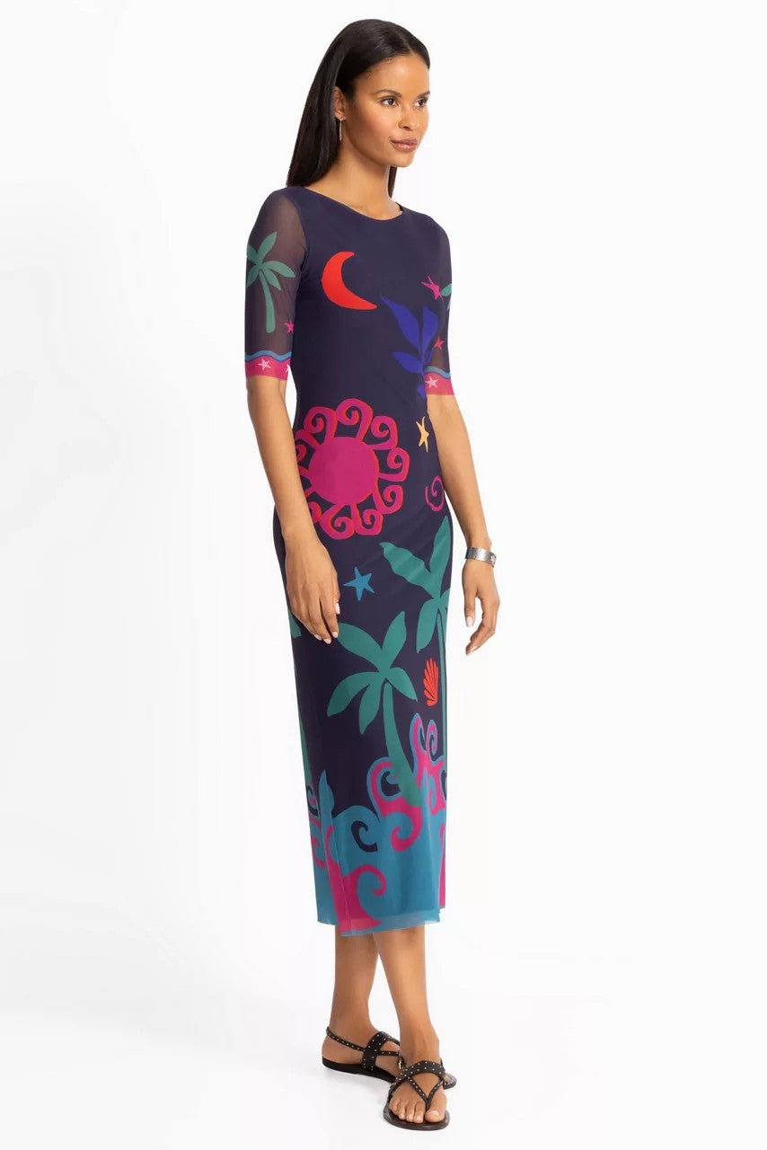 Johnny Was ASTRID MESH MIDI DRESS