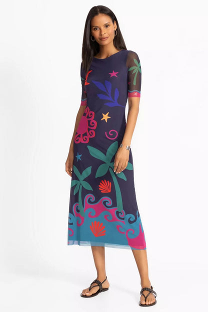 Johnny Was ASTRID MESH MIDI DRESS