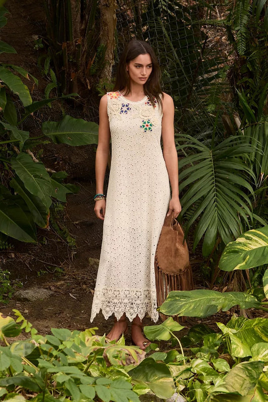Johnny Was NYDIA APPLIQUE DRESS