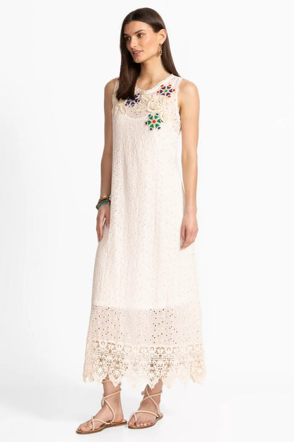 Johnny Was NYDIA APPLIQUE DRESS