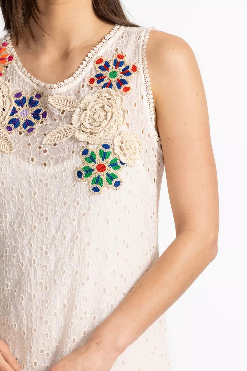 Johnny Was NYDIA APPLIQUE DRESS