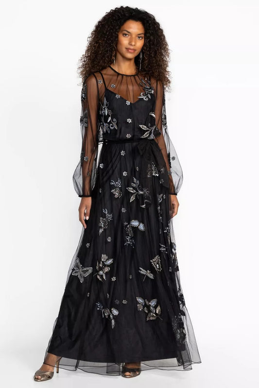 Johnny Was SPELLBOUND BLACK DRESS