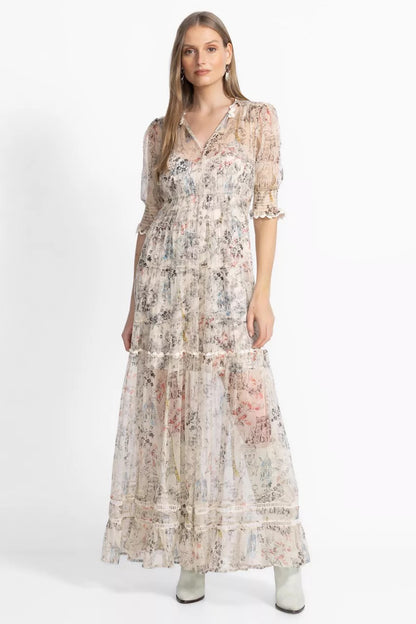 Johnny Was JULIA TIERED MAXI DRESS