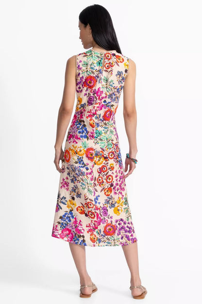 Johnny Was LINEN CHEVRON TANK DRESS