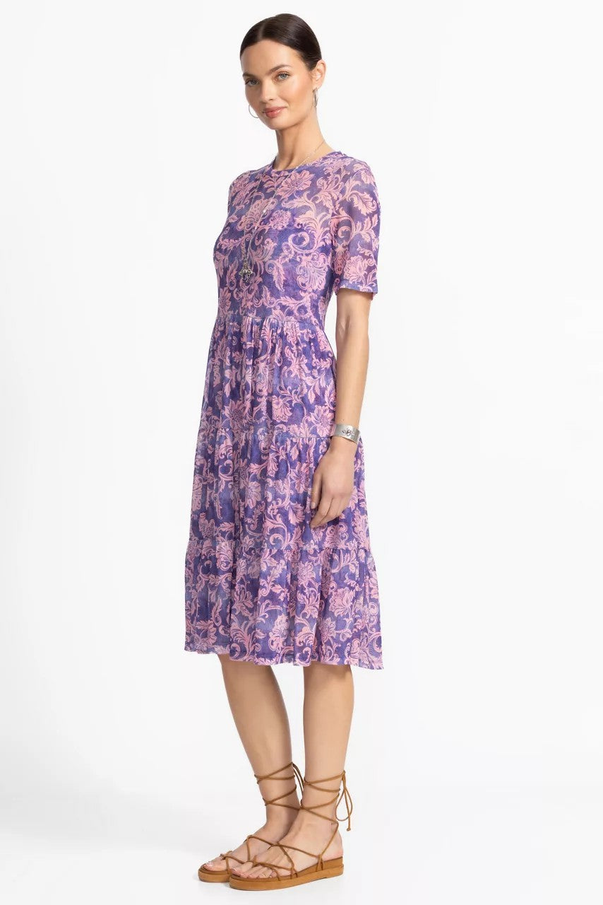 Johnny Was FLORENTINA MESH TIERED DRESS