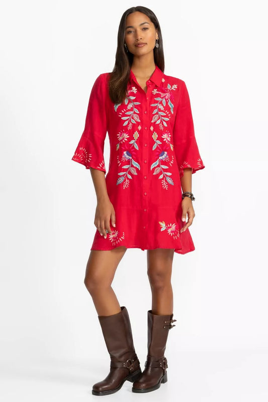 Johnny Was TIERED FLOUNCE DRESS