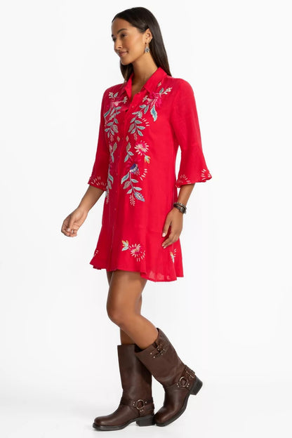 Johnny Was TIERED FLOUNCE DRESS