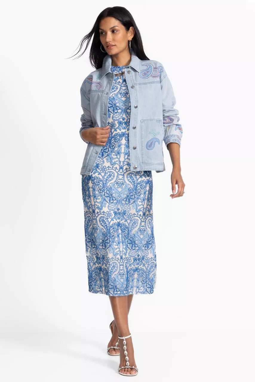 Johnny Was WYNIFRED MESH MIDI DRESS