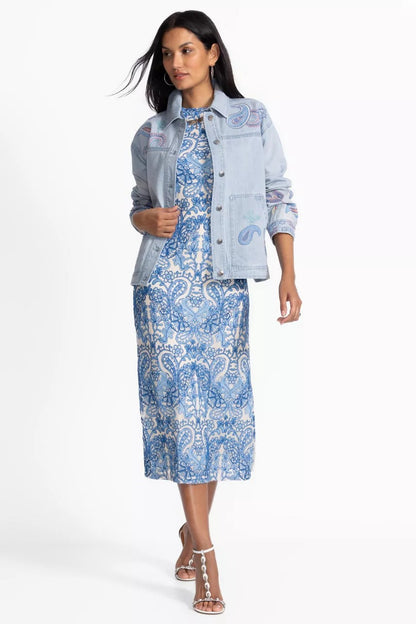 Johnny Was WYNIFRED MESH MIDI DRESS