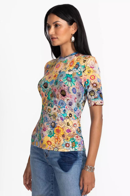 Johnny Was THE JANIE FAVORITE FITTED ELBOW SLEEVE TEE