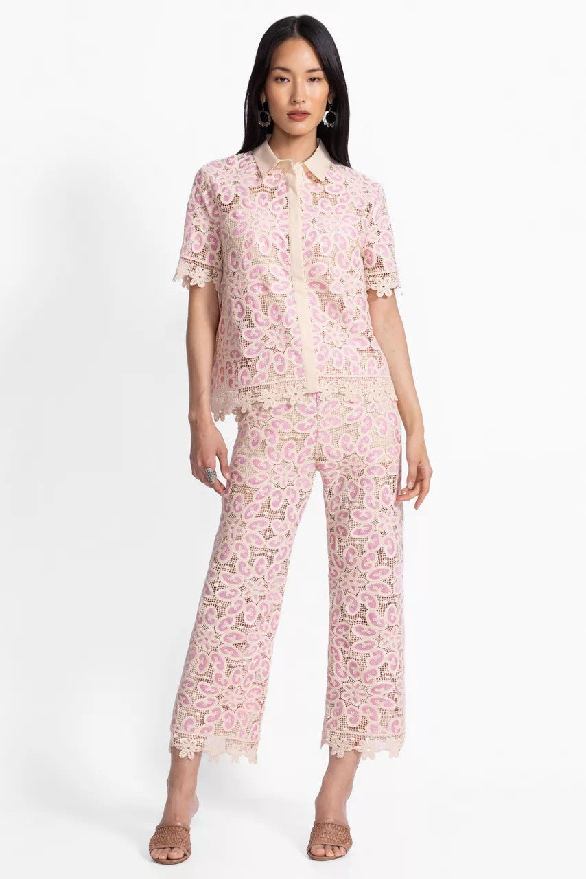 Johnny Was BILLIE LACE BUTTON DOWN SHIRT