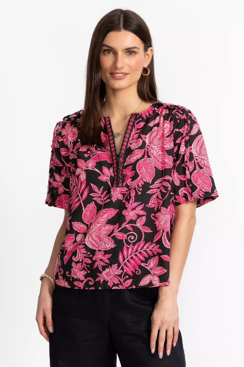 Johnny Was RUFFLE SEAM TOP
