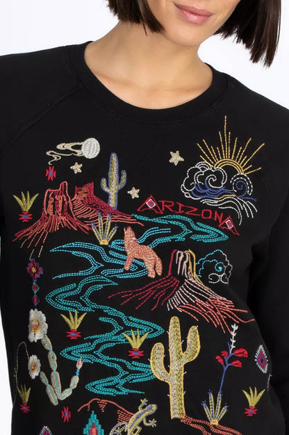 Johnny Was Arizona Raglan Sweatshirt
