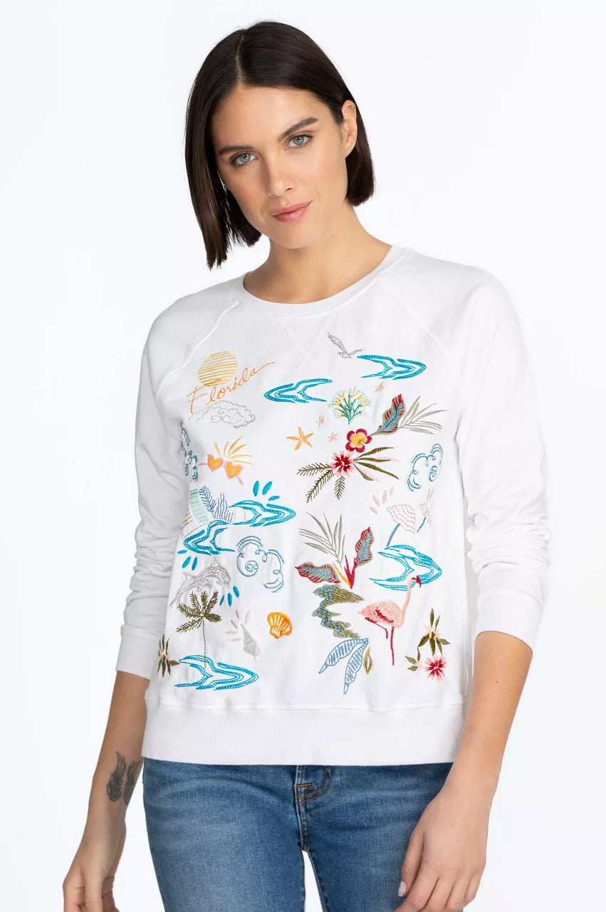 Johnny Was Florida Raglan Sweatshirt