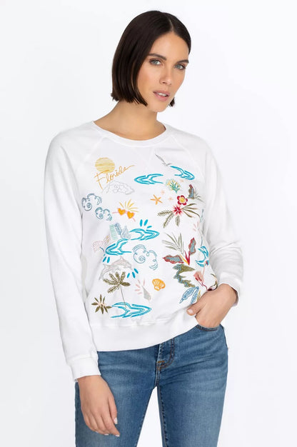 Johnny Was Florida Raglan Sweatshirt