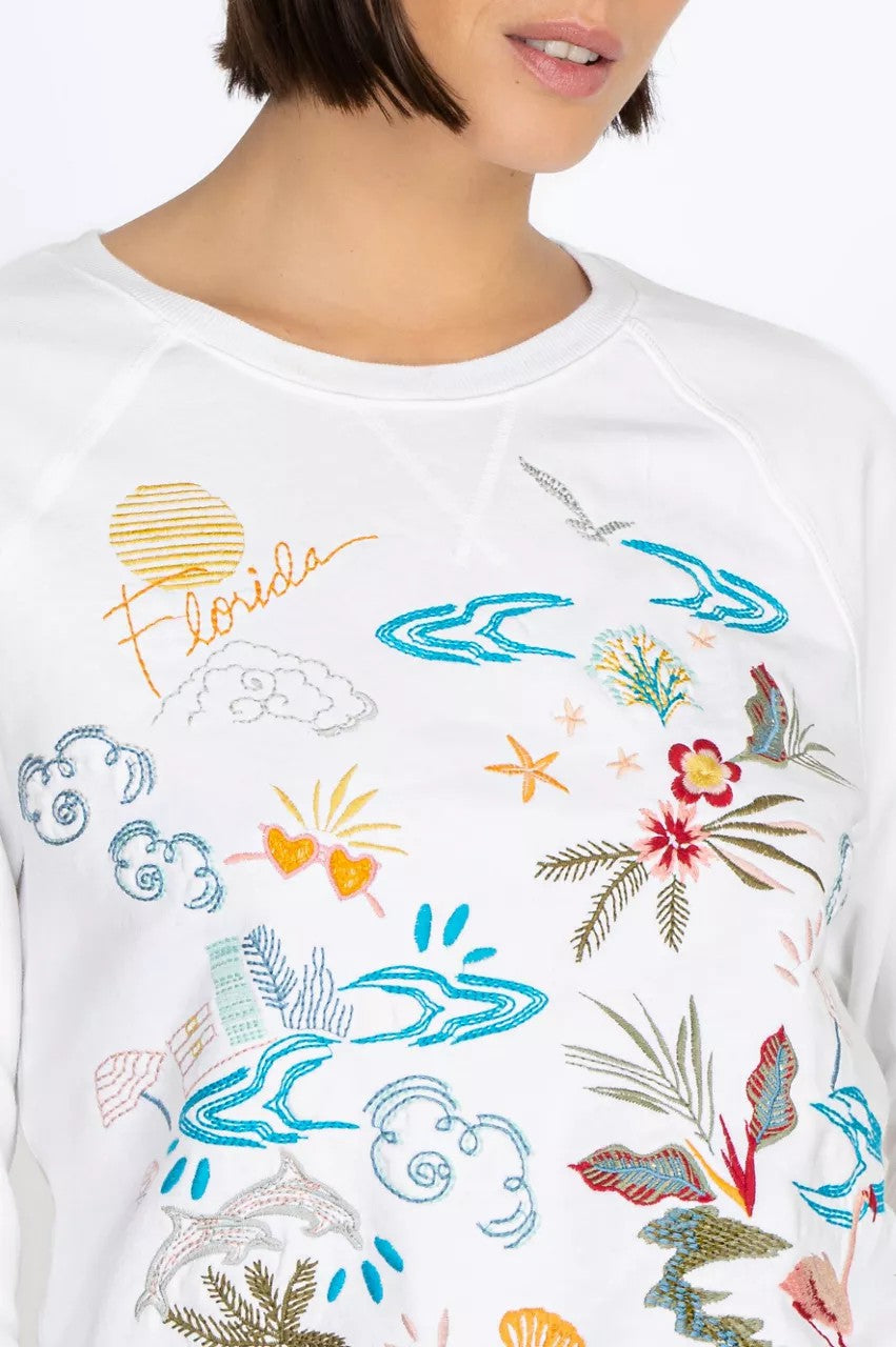 Johnny Was Florida Raglan Sweatshirt