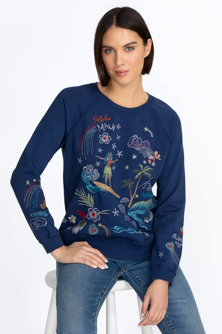 Johnny Was Hawaii Raglan Sweatshirt