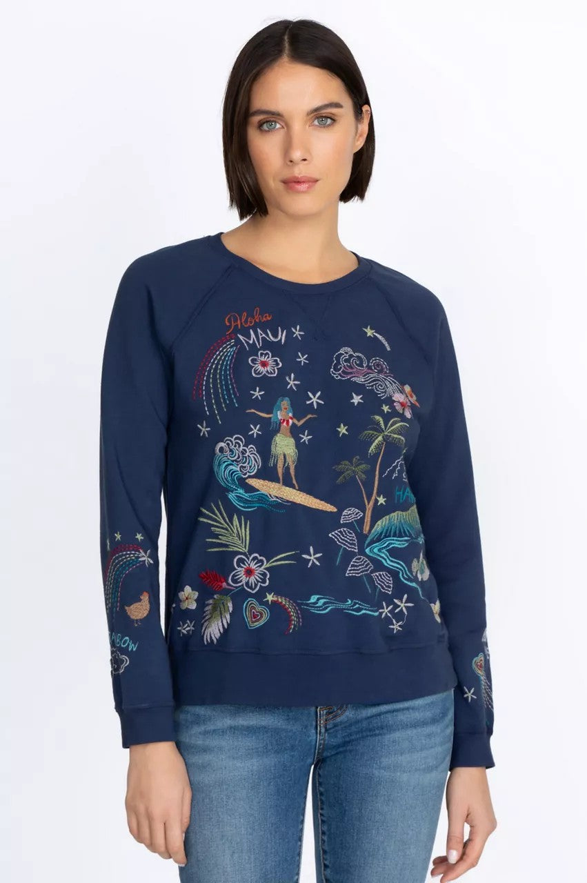 Johnny Was Hawaii Raglan Sweatshirt
