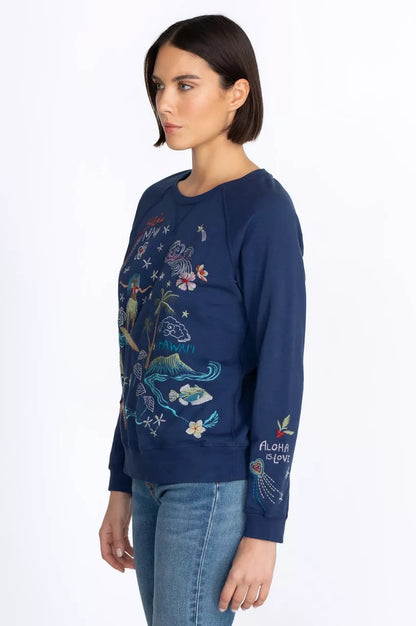 Johnny Was Hawaii Raglan Sweatshirt