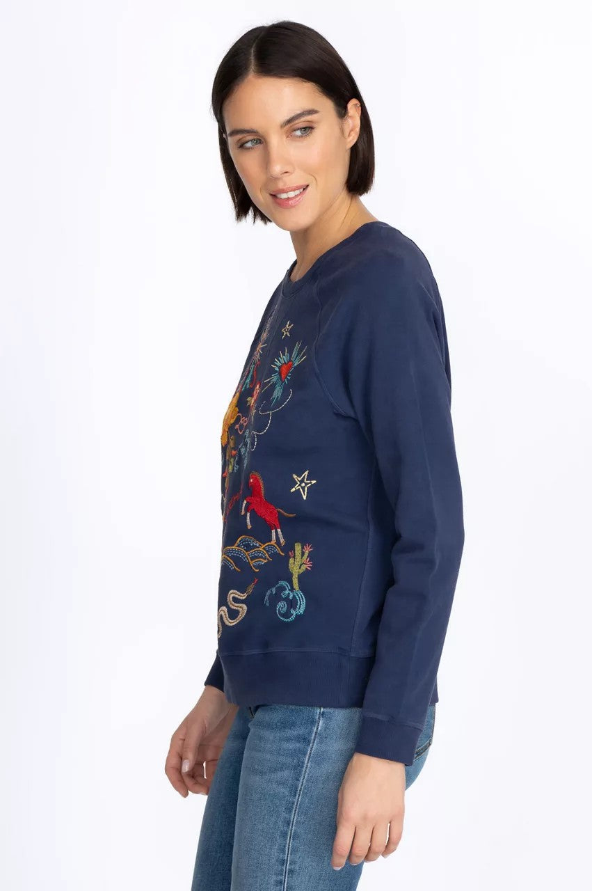 Johnny Was Texas Raglan Sweatshirt