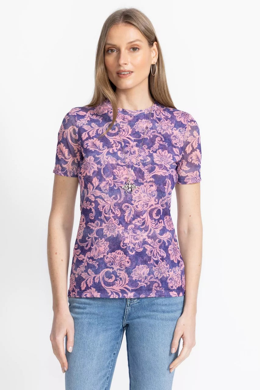 Johnny Was ELEANOR SHORT SLEEVE MESH TEE