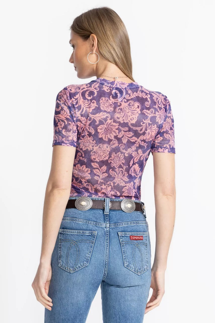 Johnny Was ELEANOR SHORT SLEEVE MESH TEE