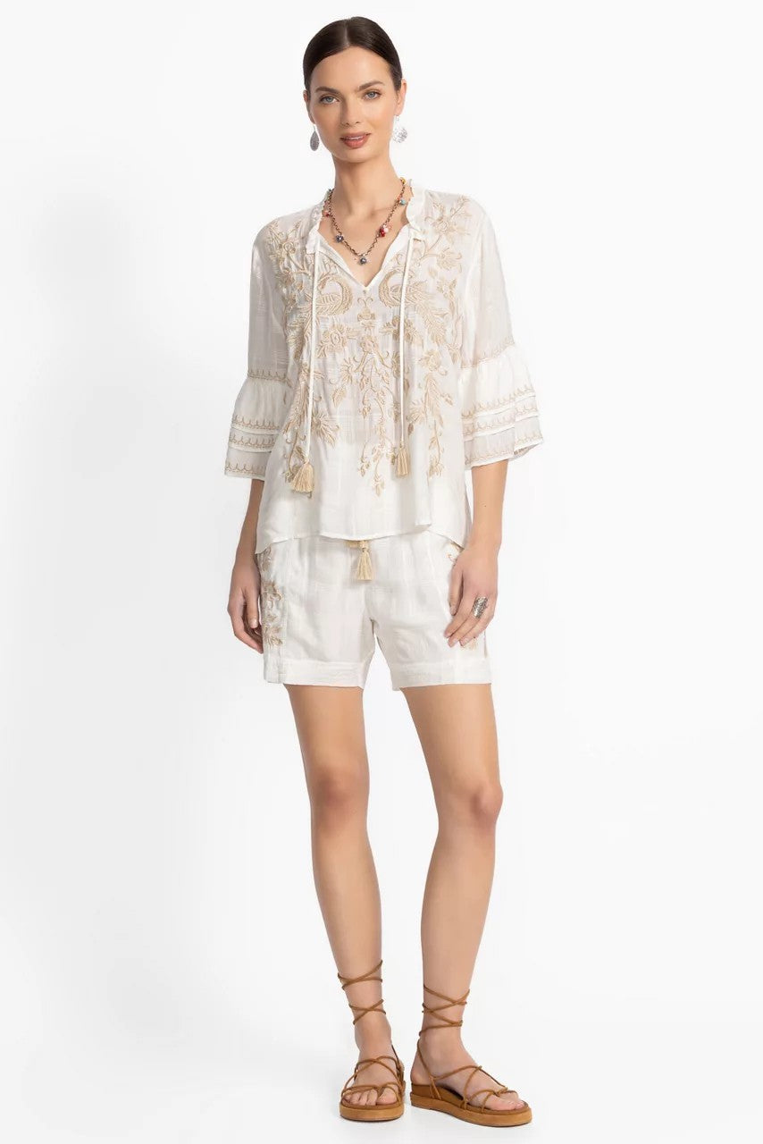 Johnny Was RUFFLE SLEEVE BLOUSE
