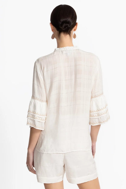 Johnny Was RUFFLE SLEEVE BLOUSE