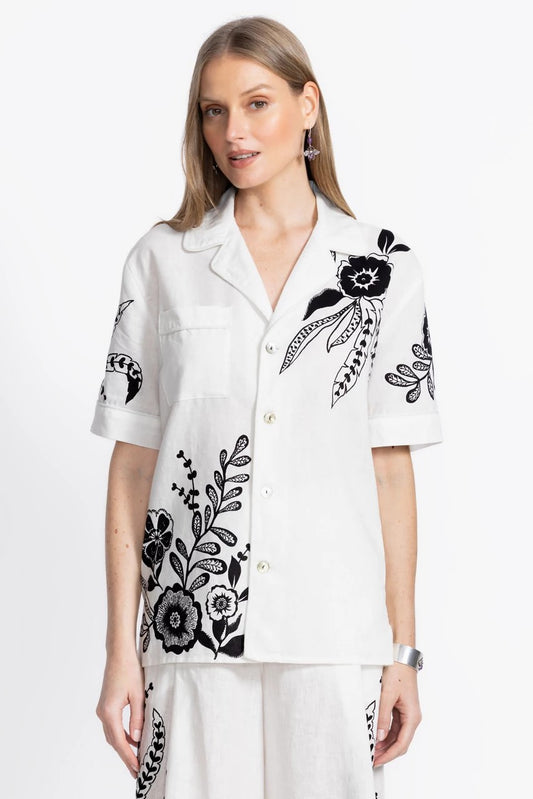Johnny Was LINEN CAMP SHIRT