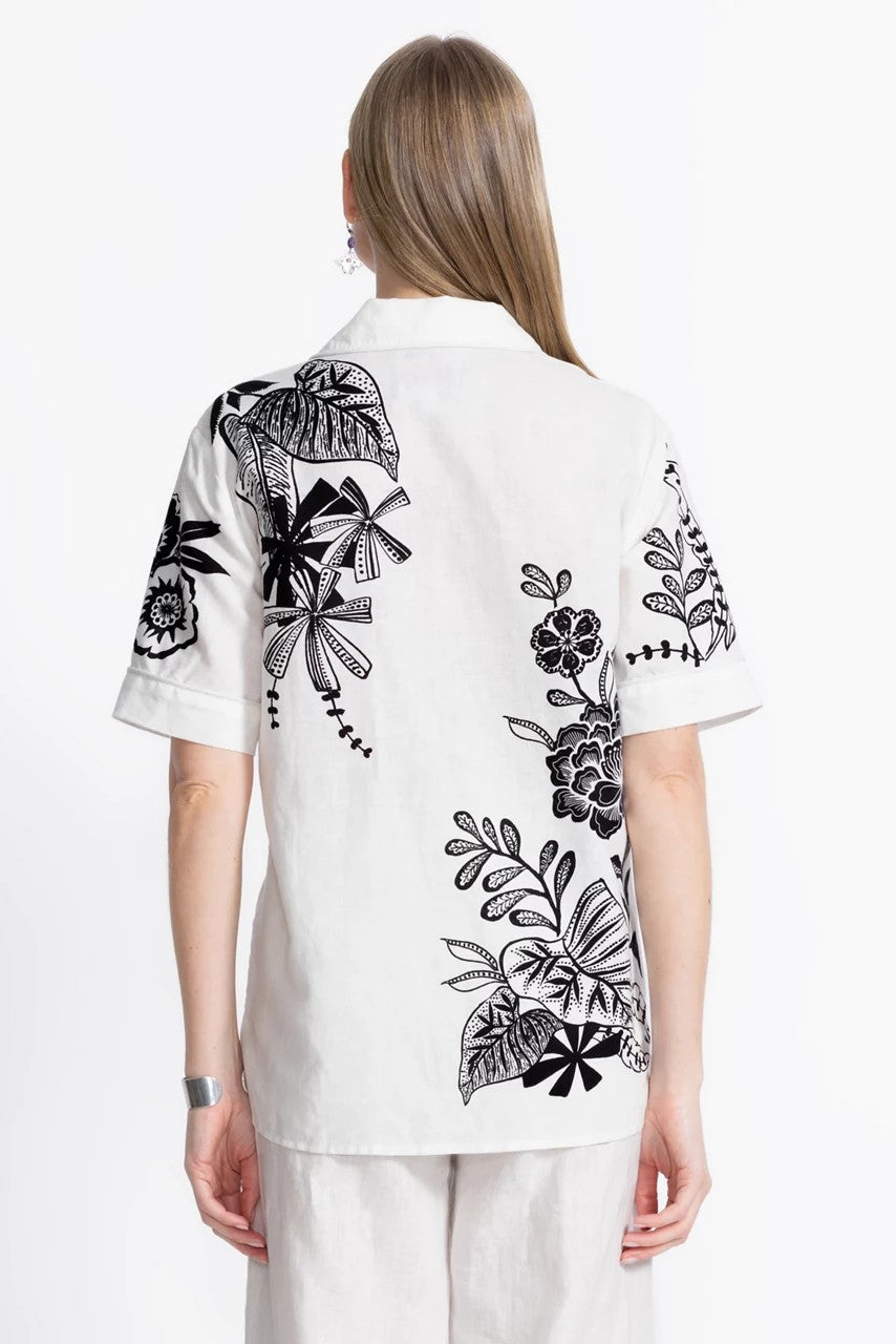 Johnny Was LINEN CAMP SHIRT