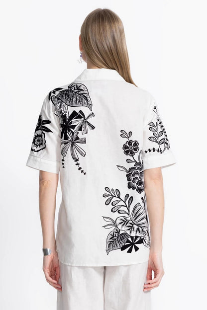 Johnny Was LINEN CAMP SHIRT