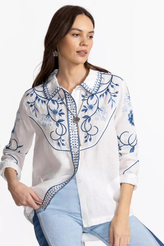 Johnny Was WESTERN LINEN JACKET