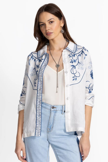 Johnny Was WESTERN LINEN JACKET
