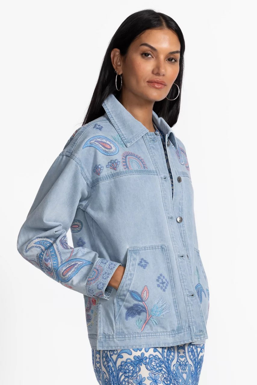 Johnny Was TRAPUNTO DENIM CHORE JACKET
