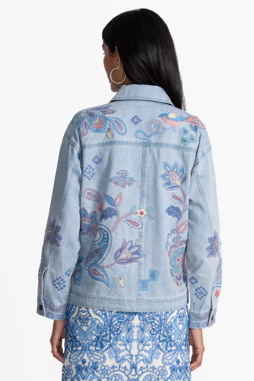 Johnny Was TRAPUNTO DENIM CHORE JACKET