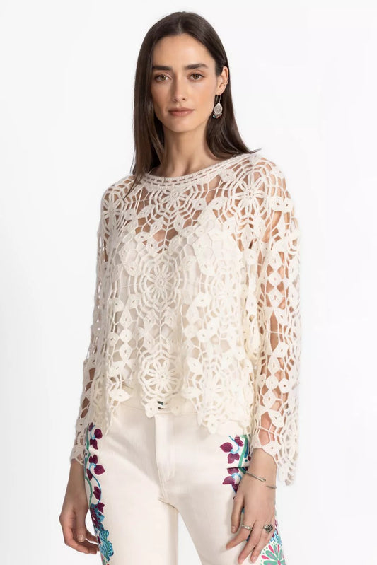 Johnny Was THE PICADO CROCHET PULLOVER