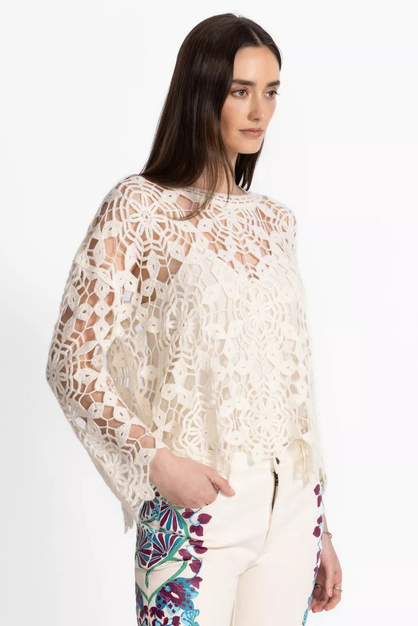 Johnny Was THE PICADO CROCHET PULLOVER