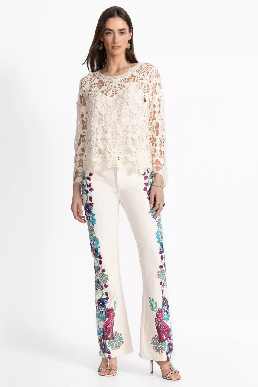 Johnny Was THE PICADO CROCHET PULLOVER